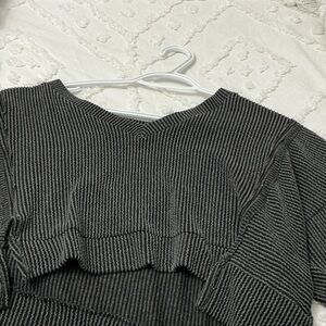 Altar'd State Black Off-the-Shoulder Sweater